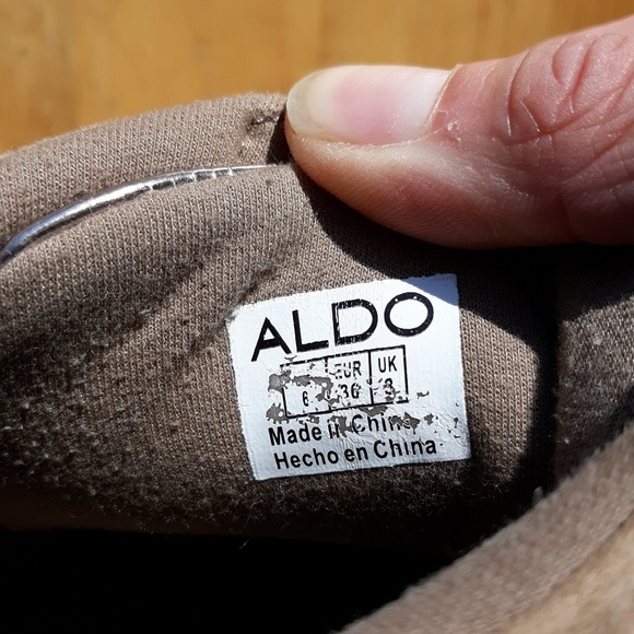 Aldo Tan Silver High Tops US Size 6 - Picture 2 of 6